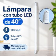 $ 7 usd Lámpara con tubo led de 40 110 volt Mensajería por costo adicional - Img 58181636