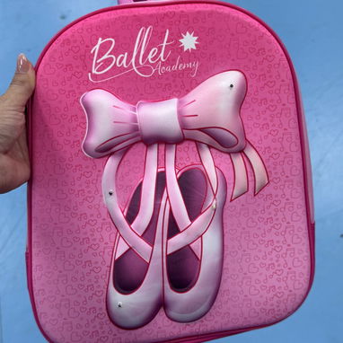Mochila Nueva para bail danza o ballet rosa pequeña pero material fuerte - 2/4