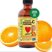 Vitamina C infantil en suspensión(118ml),sabor naranja 🍊, para bebés 6 meses en adelante, niños pequeños y +4años - Img 56634575