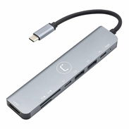 Hub Unno Tekno 7-En-1 USB-C HDMI 4K 30Hz PD 60W USB 3.0 Lector SD/MicroSD Carcasa De Aluminio Plug & Play - Img 56018303