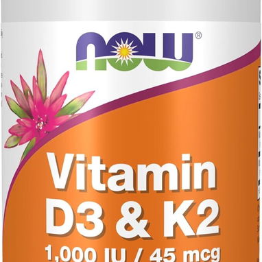 Vitamina D3 y K2 (1000IU/45mcg) (NOW Foods · 120 cápsulas) - 5/6