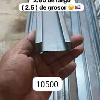 Purles galvanizados 2.5 de 12cm ,6ML, purles 2.50mx2.5 grosorx 7de ancho , planchuelas , tejas olitas galvanizadas ,ect - 4/5
