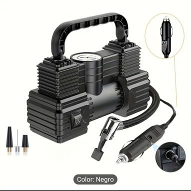 Inflador de Neumáticos Portátil 12V 250PSI y Compresor de Aire, Bomba Digital Automática para Coches, Bicicletas, Bicicl - 3/4