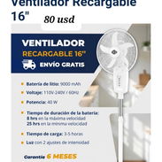 Ventilador Recargable De Pedestal - Img 56220970