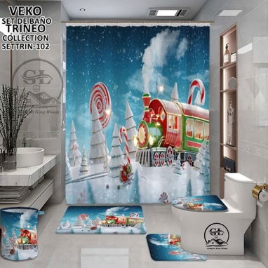 Set de baño Navideño de 5 piezas - 7/10
