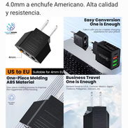 Adaptador de enchufe Europeo a Americano - Img 51963023