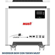 ⚡ Inversor Must de 6 kW con batería de 15 kWh | Respaldo en conjunto 🔋 - Img 58264300