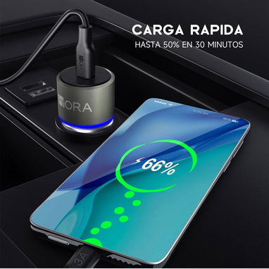 Cargador de carro USB Tipo C 20W. Carga rápida - 1Hora GAR156 💚 🌐 $4.96 - 3/7