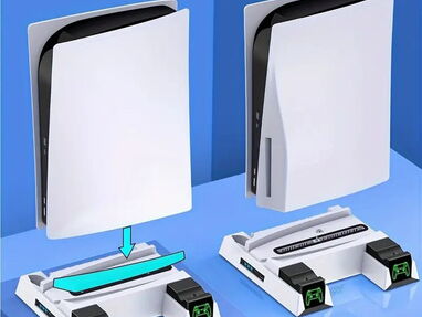Base para enfriamiento y carga para PS5  Soporte De Refrigeración Silencioso  Soporte Para Auriculares  Soporte y carga - Img main-image