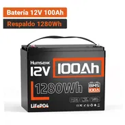 Batería Humsienk LiFePO4 12V 100Ah Grupo 24 1280Wh IP65 Para RV, Solar Y Respaldo - Img 57724603