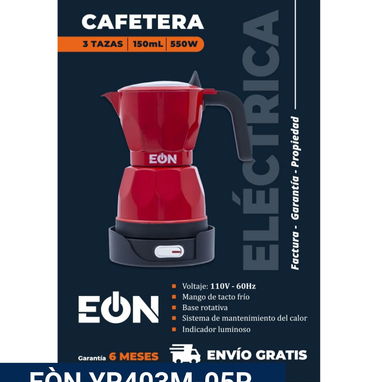 Cafeteras Eléctricas de 3 y 6 Tazas. 6 meses de garantía. Domicilio incluido. - 2/2