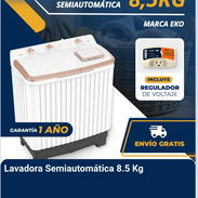 Lavadora semiautomática con Regulador de Voltaje, 1 año de Garantía.Domicilio Incluido. - Img 57021823