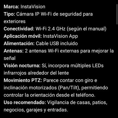 Cámara de seguridad InstaVision - Img 123224213