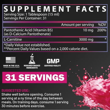 L-Carnitina líquida premium (Nutrex) 3000mg - 3/6