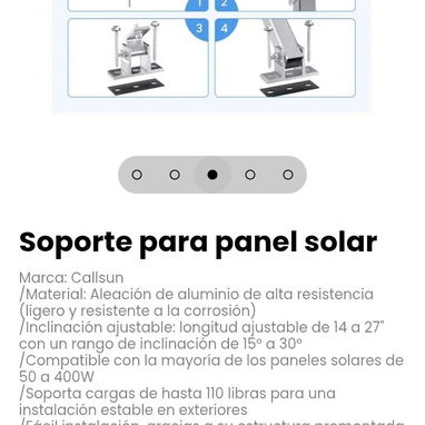 Soporte para panel solar. Marca: Callsun - 3/5