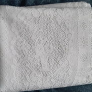 TELA para cortina o Mantel, preciosa , sirve para las dos cosas , bordado original de fabrica ,blanco ( mirar fotos). Mi - Img 45740494