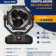 Ventilador Recargable con Control remoto Marca EKO_Precio: 45 USD_FAD - Img 55261024