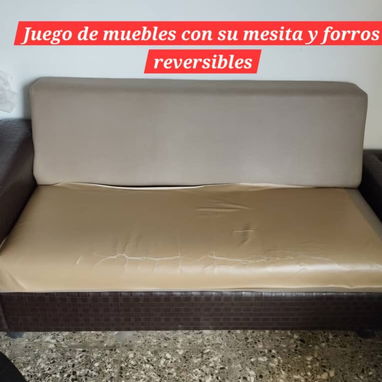 🛋️✨ JUEGO DE MUEBLES CON MESITA Y FORROS REVERSIBLES ✨🛋️ - Img 123919629