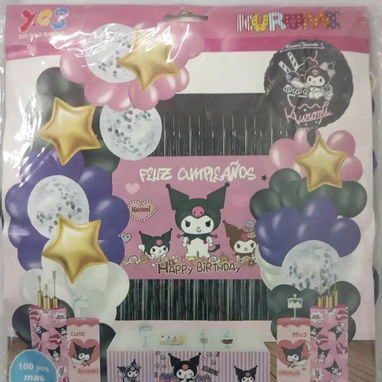 Set decorativo 100 pcs Kuromi, My Litte Ponny, Vaca Lola, Set decorativo 100 pcs Frozen - 3/4