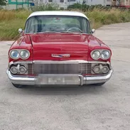 Se vende Chevrolet Bel Air 1958, restaurado de fábrica. Pintura bitono rojo y blanco, interior en rojo y crema, en excel - Img 58387729