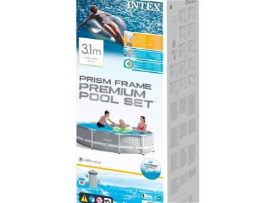 🏊‍♀️🤽‍♀️Piscina Intex Prism Frame Premiun Set con Filtro y Forro 3.05m x 76cm 🤽‍♀️🏊‍♀️ 📞📞Teléfono 52789953📞📞 - Img main-image