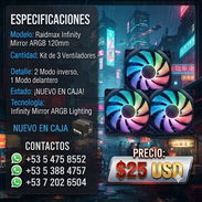 Kit de 3 fanes Raidmax Infinity Mirror ARGB 120mm - Img 56228142