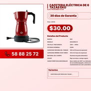 CAFETERA ELÉCTRICA DE 6 TAZAS EKO . - Img 57647398