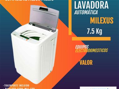 Lavadora automática milexus 7.5 kg. Mensajería incluida - Img main-image-45765780