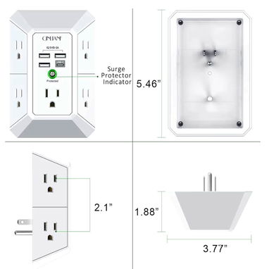 Cargador de pared con tomas AC - Img 121192519