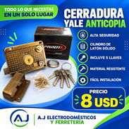 🔒Yale Anticopia, cerradura con cilindro de Bronce y juego de 5 llaves de cuatro caras. Alta calidad y seguridad. - Img 54437229
