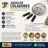 JUEGO DE COLADORES DE ACERO INOXIDABLE - Img 57901130