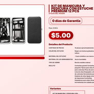 KIT DE MANICURA Y PEDICURA CON ESTUCHE PREMIUM 12 PCS . - Img 57564631
