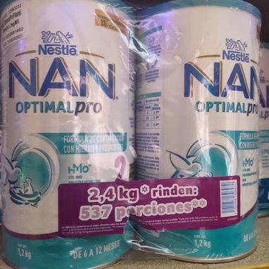 Leche NAN Fórmula para lactantes con hierro y probióticos formatos de 360g, 1.2 kg( este 1ra y 2da etapa) - Img 117388949