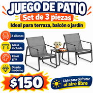 JUEGO PATIO 3 PIEZAS | MESA Y SILLAS PATIO | SET PATIO | MUEBLES EXTERIOR | JUEGO TERRAZA | JUEGO JARDIN | PATIO FURNITU - Img 55795449