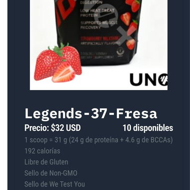 Legends 37 Cereal de frutas, Chocolate,Coco, Fresa - Img 122129767