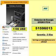 Estacion de Energia EFERIY P210..1190 USD...51596013...Transporte costo adicional (MV-801) - Img 56592482