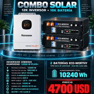 Combo solar 30 dias de garantía.12K Inversor más 10k de Batería Ecoworthy - Img 57785514