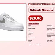 TENIS NIKE AIR FORCE BLANCO Y PLATEADO . - Img 57104422