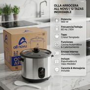 Olla Arrocera All Novu 12 Tazas | $65 USD | Envío Incluido | Garantía y Factura | 900W Potencia de Cocción Rápida - Img 58014543