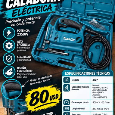 🔥!Pulidora DASH 9 pulgadas ”, sierra METABO y caladora MAKITA. ¡Calidad y potencia a precios increíbles! 💪 - 3/3