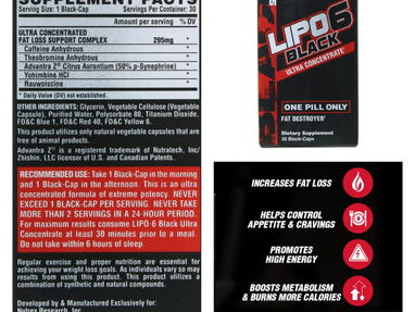 Lipo 6 Black Ultra concentrate  (Nutrex) 30 tab ,30 servicios  $30 - Img main-image