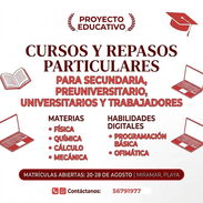 Repasos y Cursos para Secundaria, Preuniversitario, Universidad y Trabajadores. - Img 56986672