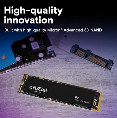Solido Crucial P3 1TB PCIe Gen3 3D NAND NVMe M.2 SSD, hasta 3500MB/s. contacte 51748612 - Img 82569364