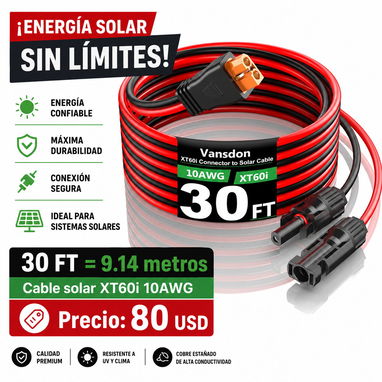 ⚡ CABLES SOLARES XT60i 10AWG ⚡ Trabajamos con cables solares de alta calidad para paneles solares y estaciones EcoFlow, - Img 124179824