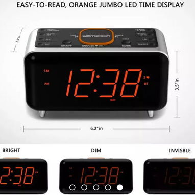 Reloj de mesa Emerson- Radio FM- Luz decorativa - Bluetooth - Altavoz - Img 123927033