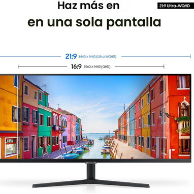 oferta Monitor Ultra-WQHD de 34" SAMSUNG Serie ViewFinity S50GC ,100Hz, 5ms, HDR10, AMD FreeSync 52815418 - Img 120763153