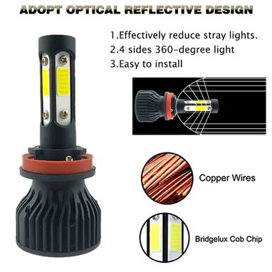 Bombillos LED H4 4caras en su caja a estrenar - Img 86002155
