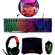 Kit 4 en 1 el cual trae mouse-teclado-audifonos y mousepack nuevo en caja - Img 50154284
