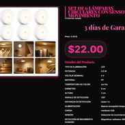 SET DE 6 LÁMPARAS CIRCULARES CON SENSOR DE MOVIMIENTO - Img 57284574