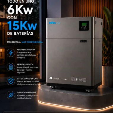 Inversor todo en uno Must 6kw con 15.36kwh de Almacenamiento - 2/2